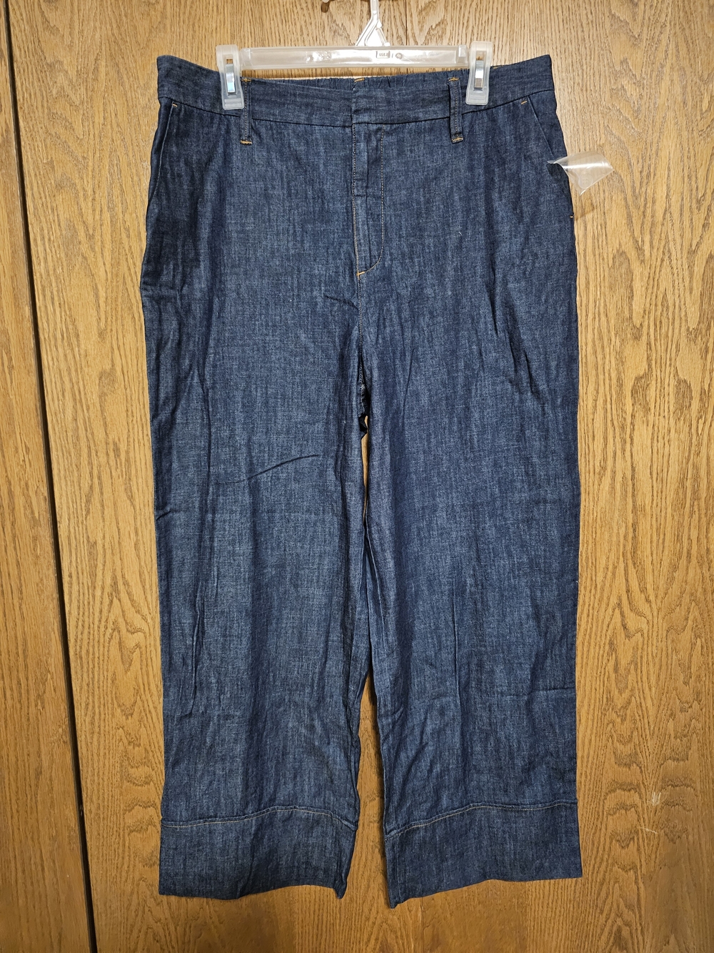 Womans Opheila Roe Wide Leg Pull On Denim Pants Trousers